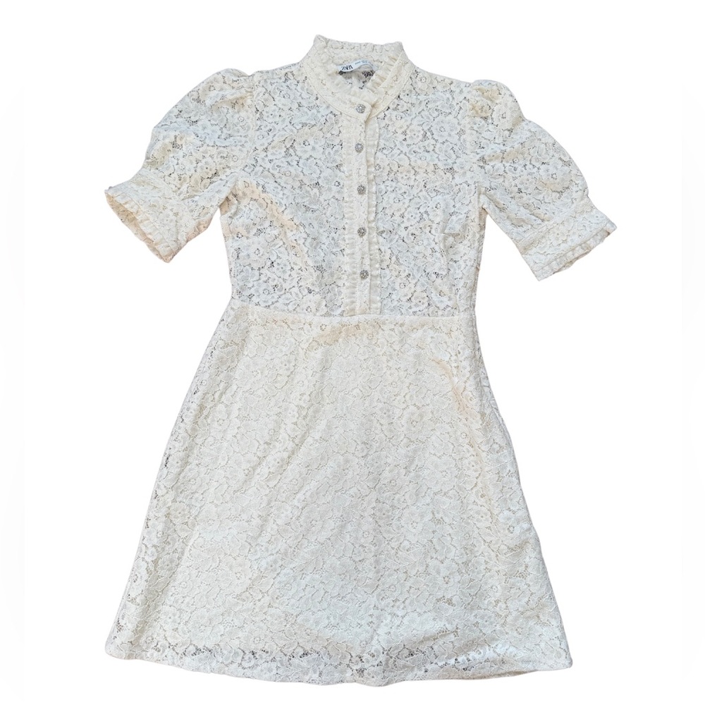 Zara White Lace Dress